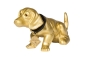Preview: Dackel lackiert klein gold 19cm