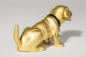 Preview: Dackel lackiert klein gold 19cm