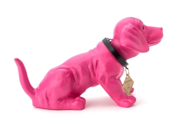 Wackeldackel lackiert klein pink 19 cm