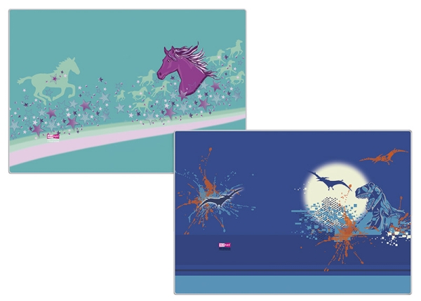 2er Set Veloflex Schreibunterlage Magic Animals 35x50 cm